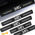 Door Sill Protectors for Dodge Challenger 345, Carbon Fiber Leather Front/Rear by CHIYLE