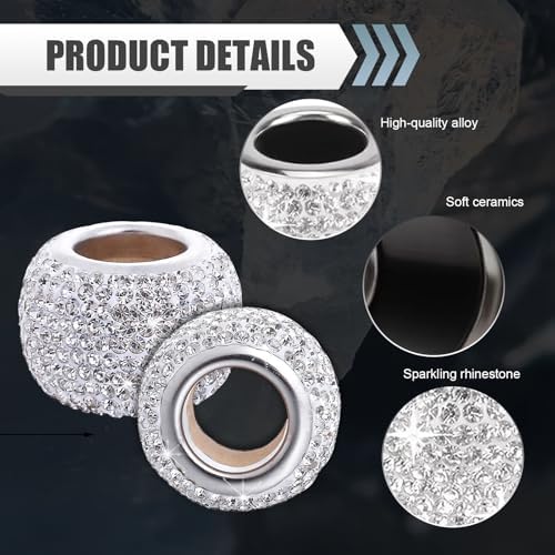 2 PCS Bling Car Headrest Collars, Crystal Head Rest Decor Collars, Interior - Image 4