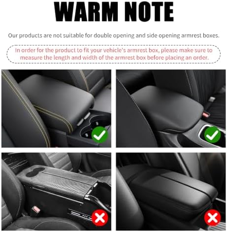 5-in-1 Car Center Console Cover, Leather Car Armrest Cover - Image 7