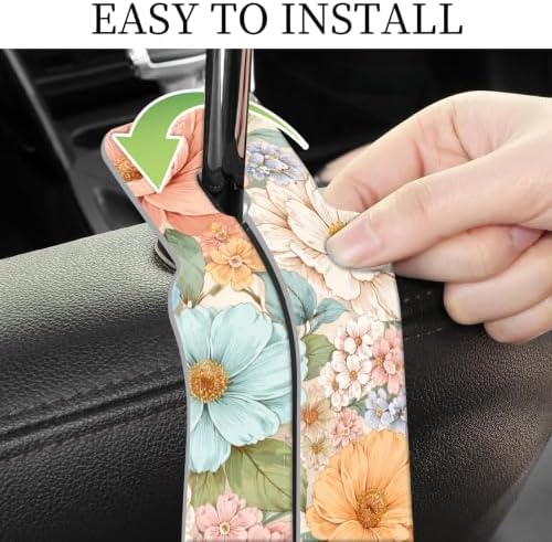 PU Leather Car Seat Hook, Storage Headrest Hanger, Cute Car Backseat Organizer - Image 5