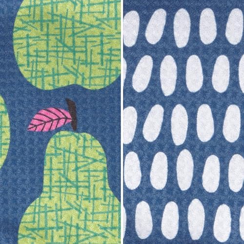 Ritz 6-Piece Pear & Speckle Microfiber Dish Cloth Set – Retro Pear Orchard & - Image 2