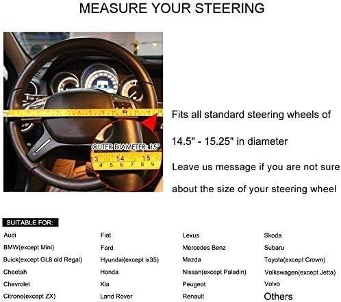 Valleycomfy Steering Wheel Covers Universal 15 inch - Image 4
