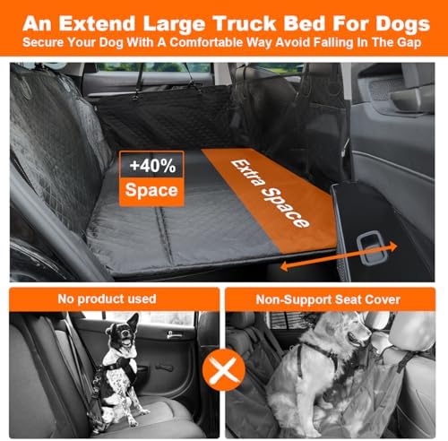 Vailge Dog Car Seat Cover for Trucks, Large Back Seat Extender for Dogs - Image 2