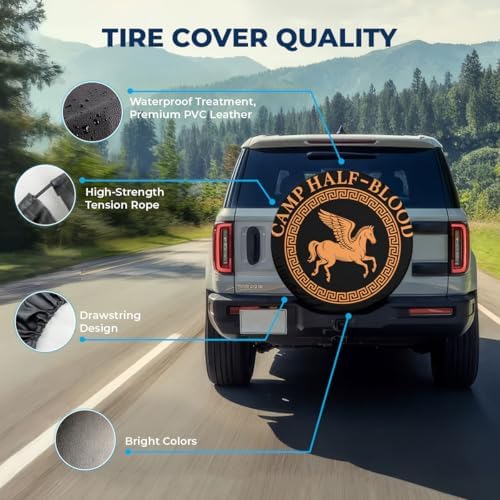 GENANY Mythical Winged Art Thick PVC Leather Spare Tire Cover Size 15 - Image 4