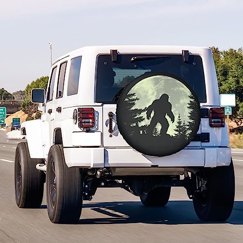Full Moon Spare Tire Cover Dust-Proof Wheel Tire Cover Fit Trailer, SUV and - Image 3