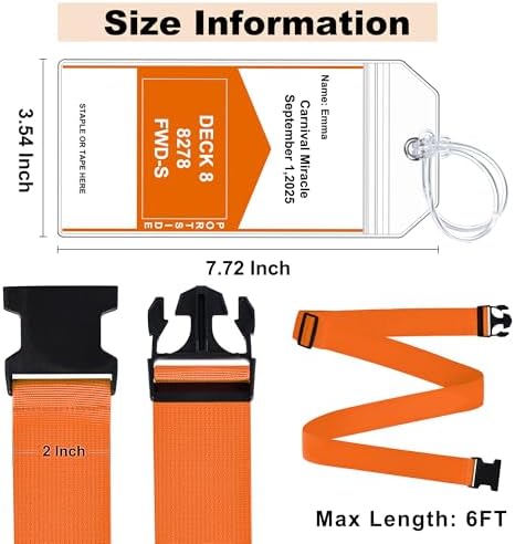 Gostwo 8 Pack Luggage Straps and Cruise Tags Set - Image 2
