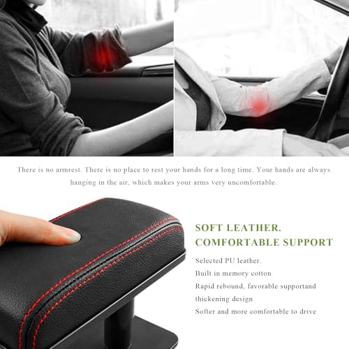 Car Armrest Pad, Adjustable Height Left Elbow Support Anti-Fatigue Car Door Arm - Image 5