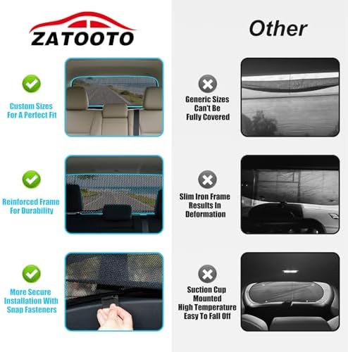 ZATOOTO Rear Window Sun Shade for Toyota 4Runner 2017-2024 - Image 5