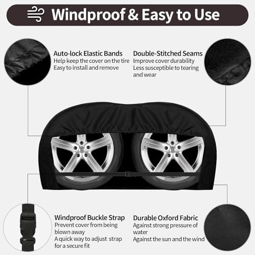 PureFit Waterproof Dual-Axle Tire Cover 27"-30" 2 Packs - Image 7