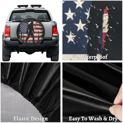 Bigfoot Spare Tire Cover 15in Spare Wheel Covers Tire Storage Cover - Image 4