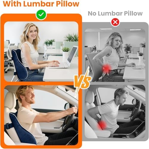 CloudBliss Lumbar Support Pillow, Memory Foam - Image 3