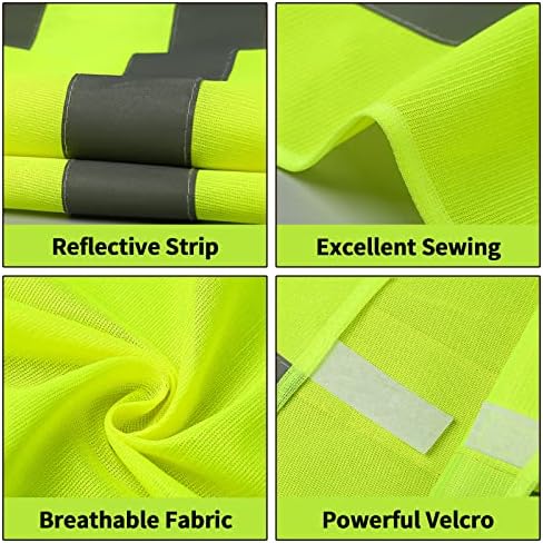 Safety Vest, Reflective High Visibility Construction Vest - Image 3