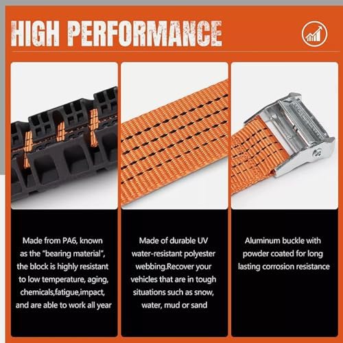 2PCS Tire Traction Straps, Strong Grip Anti Skid Emergency Tire Straps - Image 3