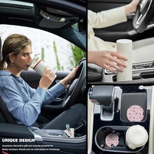 2 Pack Car Coasters for Cup Holders, Cute Car Accessories Interior - Image 7