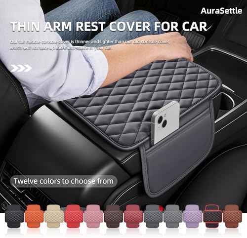 Leather Waterproof Car Armrest Console Pad - Image 4