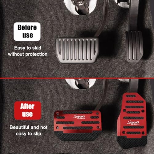 2PCS Non-Slip Car Pedal Covers, Premium Aluminum Alloy Gas and Brake Pedals - Image 6