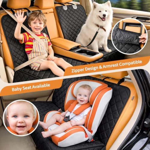 Yuntec Pet Car Seat Cover Back Seat Cover - Image 5