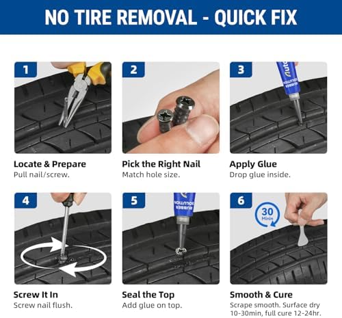 AUTOWN 21PCS Tire Repair Rubber Nail Kit - Image 5