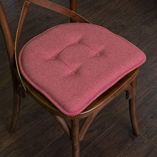 Sweet Home Collection Chair Cushion Memory Foam Pads Tufted Slip Non Skid - Image 5