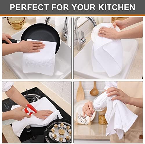 Kitinjoy 100% Cotton Waffle 4-Pack Kitchen Towels - Image 4