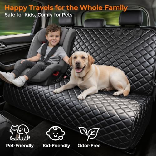 URPOWER Dog Car Seat Cover for Back Seat, Waterproof PU Leather - Image 7