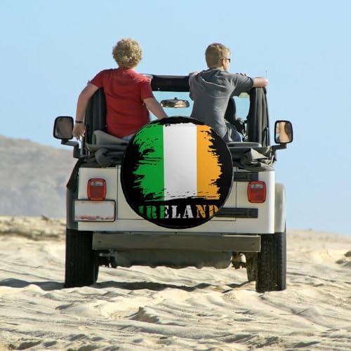 Vintage Ireland Irish Flag Tire Covers, Dust-Proof Weatherproof Wheel Covers - Image 6