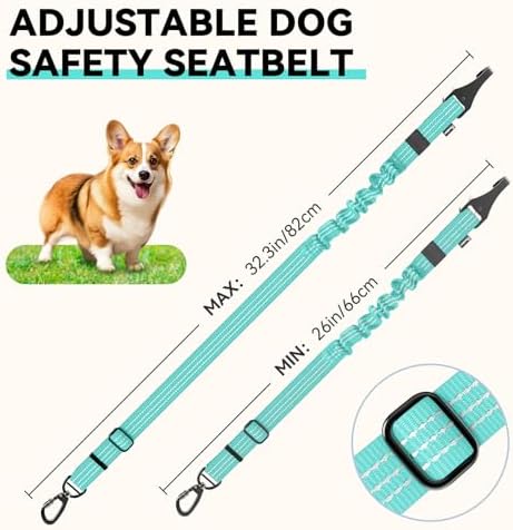 Pawaboo 2Pack Dog Car Seatbelt, 3-in-1 Dog Tether - Image 6