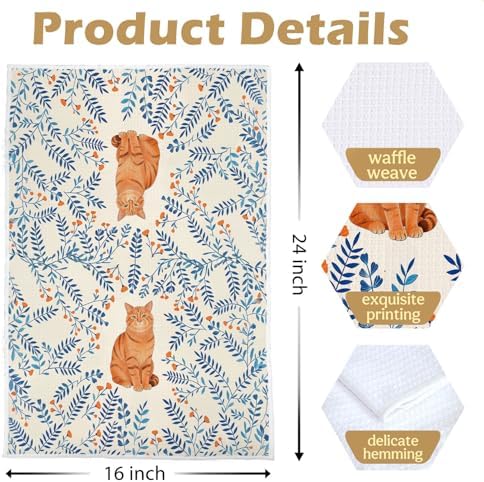 Orange Cat Kitche Towels - Image 5