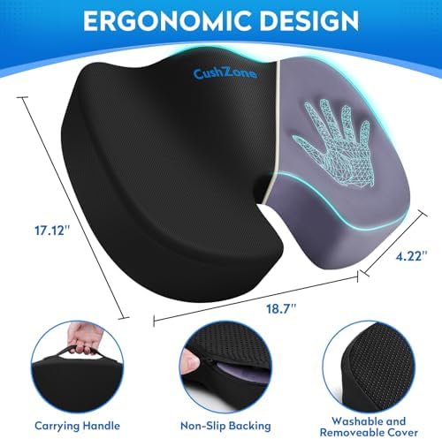 CushZone XXL Memory Foam Seat Cushion - Image 4