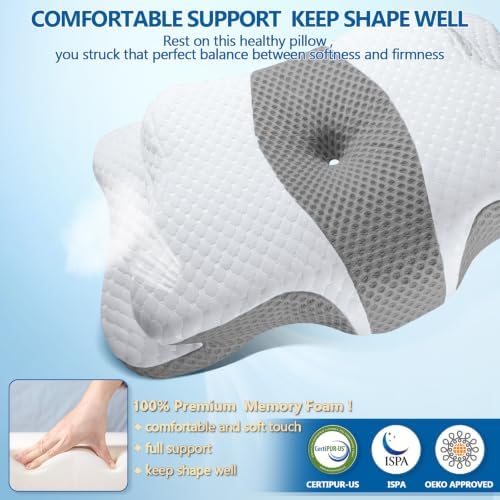 CHxxy Neck Cervical Pillow, Contour Memory Foam - Image 4