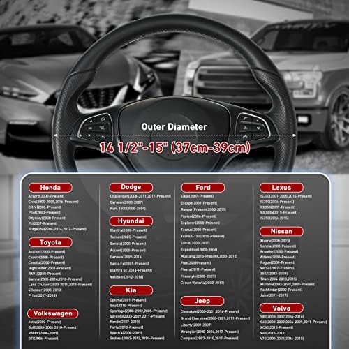 SEG Direct Steering Wheel Cover 14.5-15 inch Standard Size - Image 6