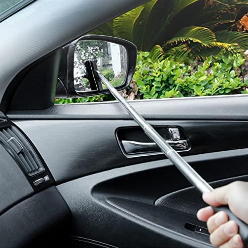 8sanlione 38.6 Inch Telescopic Mirror Squeegee, Car Logo on Pink - Image 5