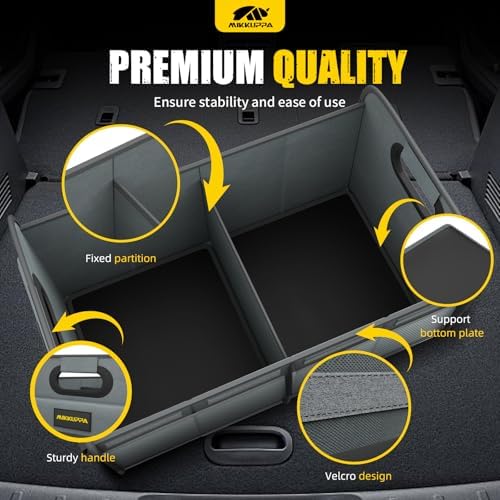 MIKKUPPA Car Trunk Organizer - 70L Foldable Car Storage - Image 4