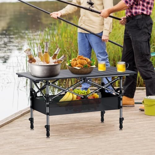Anbte 3ft Aluminum Roll Top Folding Camping Table - Image 2