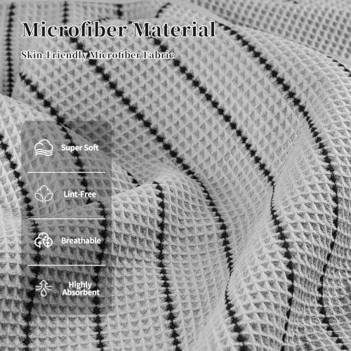 MICROFI New Microfiber Waffle Bath Towels, 2 Pieces, Fast Drying, Lint Free - Image 4