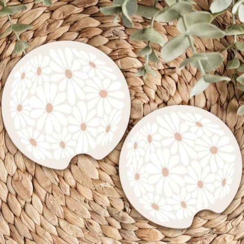 Ceramic Car Coasters – Absorbent Car Cup Holder Coaster Set - Image 7