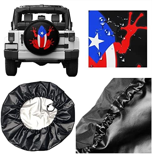 Coqui Puerto Rico Taino Spare Tire Cover, Universal Wheel Tire Cover - Image 5