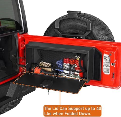 u-Box JL Tailgate Table Storage Lock Box Foldable Cargo Shelf Organizer - Image 5