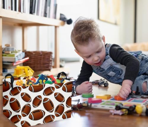 Rectangular Football Baskets Kids Storage Bins Baby Boy Basket Kids Toy Storage - Image 6