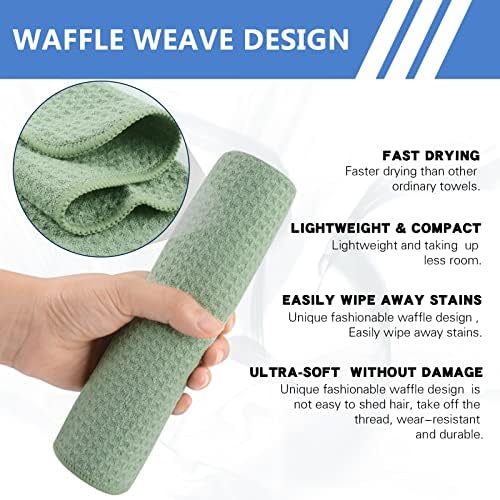 VIVOTE Sage Green Tea Towels for Kitchen Dish Cloth Microfibre Tea Towel - Image 5