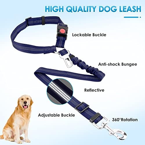 SlowTon Dog Seat Belt for Car, 2 Pack Dog Car Harness Seatbelt - Image 5
