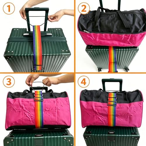 Luggage Straps for Suitcases, Luggage Connector Belt Strap Pink - Image 4
