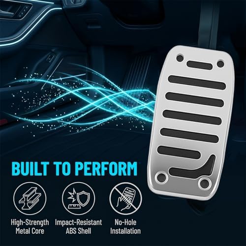 2PCS Car Pedal Pads Set, Stainless Steel Anti-Slip Vehicle Automatic - Image 6
