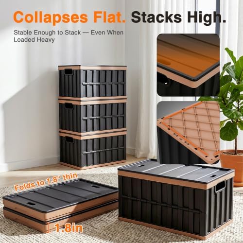 Citylife 2PC 64L Collapsible Storage Bins - Image 4