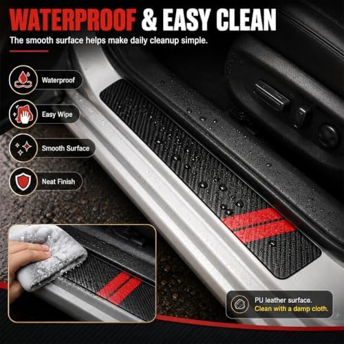 6PCS Car Door Entry Guard Sticker, Car Door Sill Protector - Image 4