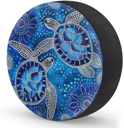 Rv Spare Tire Cover Wheel Galaxy Blue Turtle Tire Covers Wheel Protectors - Image 2