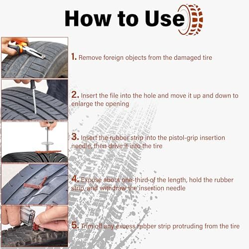 30 PCS Tire Plugs Heavy Duty, Rubber Tires Plug, Tires Repair Strings - Image 5