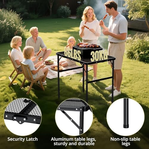 Anbte 3ft Portable Grill Table Max 29.5", 2 Adjustable Heights - Image 6