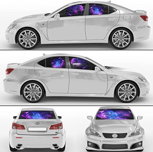 Moukeren 6 Pcs Car Windshield Sun Shade Set Front Rear Window - Image 2