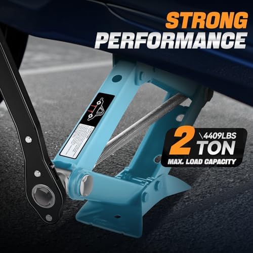 Auto Dynasty Scissor Jack, 2 Ton Portable Car Lift Jack, Quick Lift Car Tire - Image 2